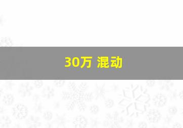 30万 混动